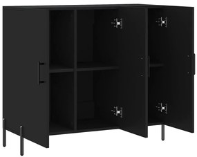 vidaXL Ντουλάπι Μαύρο 90 x 34 x 80 εκ. από Επεξεργασμένο Ξύλο