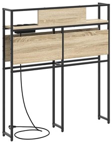 vidaXL Κεφαλάρι Αποθήκης με ράφι Sonoma Δρυς 75 cm Επεξεργασμένο ξύλο