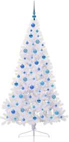 vidaXL Τεχνητό Χριστουγεννιάτικο Δέντρο Λευκό 180 cm PVC και Ατσάλι