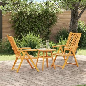 vidaXL Σετ Μπιστρό Κήπου 3 pcs Καφέ Μασίφ ξύλο ακακίας