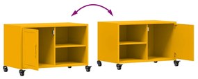 Έπιπλο Τηλεόρασης Μουσταρδί Κίτρινο 68x39x43,5 εκ. από Ατσάλι - Κίτρινο