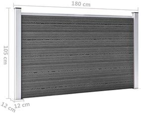 ΣΕΤ ΠΑΝΕΛ ΠΕΡΙΦΡΑΞΗΣ ΜΑΥΡΟ 526 X 105 ΕΚ. ΑΠΟ WPC 3070448