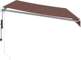 vidaXL Τέντα Πτυσσόμενη Αυτόματη Καφέ 350x250 εκ.