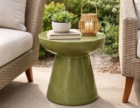 ΒΟΗΘΗΤΙΚΆ ΤΡΑΠΕΖΆΚΙΑ ΚΉΠΟΥ SIDE TABLE VEI MGO GREEN Ψ40X40CM