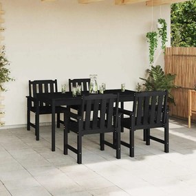 vidaXL Καρέκλα Κήπου 4 pcs Μαύρο 65.5 x 59 x 88 εκ Πολυαιθυλένιο