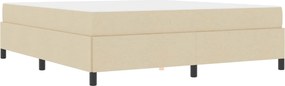 vidaXL Κρεβάτι με ελατήρια Κρεμ 180 x 200 cm ύφασμα
