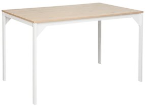Intrahome Τραπέζι Chan Intrahome μελαμίνη σε oak απόχρωση κα πόδι λευκό μεταλλικό 120x75x75εκ | SKU: INTRAPA-336111167