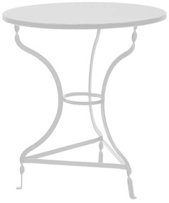 Τραπέζι Noah pakoworld μεταλλικό λευκό Φ70x72εκ - Μέταλλο - 243-000086