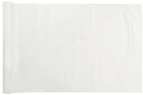 vidaXL Περίφραξη Μπαλκονιού Προστατευτική Λευκή 400x120 εκ. από PVC