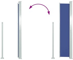 vidaXL Σκίαστρο Πλαϊνό Συρόμενο Βεράντας Μπλε 120 x 500 εκ.