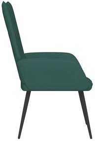 vidaXL Πολυθρόνα Relax Σκούρο Πράσινο Βελούδινη
