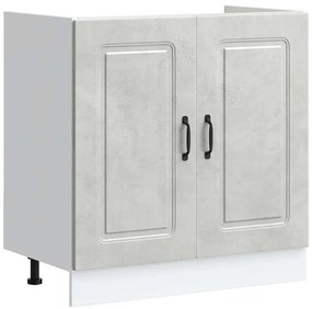 vidaXL Ντουλάπι βάσης νεροχύτη Kalmar Γκρι Sonoma 80x46x81,5 εκ.