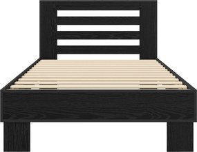 vidaXL Κρεβάτι με Κεφαλάρι Μαύρη Δρυς 80 x 200 cm Επεξεργασμένο Ξύλο