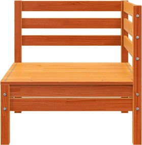vidaXL Corner Sofa Solid pine wood Κερί Παλαίωσης Medium
