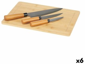 Σετ Μαχαιριών Kinvara KT216102 Καφέ Bamboo Πίνακας κοπής Τυρί (x6)