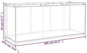 Κουτί Αποθήκευσης Κρεμ 105 x 34,5 x 45 εκ. Υφασμάτινο - Κρεμ