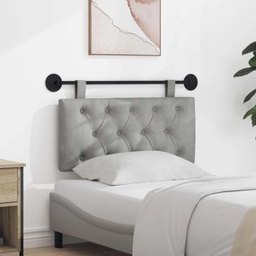 vidaXL Κρεμαστό Κεφαλάρι Ανοιχτό γκρι Βελούδο