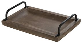 Artekko Avaqaaks Δίσκος Ξύλινος με Μεταλλική Λαβή (46x30x11)cm Artekko 44982