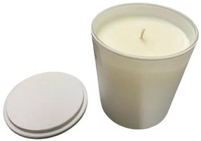 Κερί Αρωματικό Σόγιας Σε Λευκό Ποτήρι Με Καπάκι 7x9εκ. Πορτοκάλι 24130