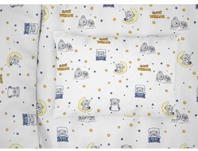 Μαξιλαροθήκη Παιδική Sweet Dreams 554 White-Sky Blue DimCol 35X45 100% Cotton