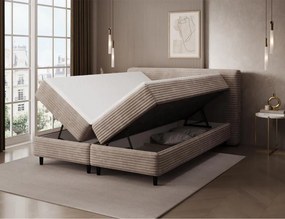 Επενδυμένο κρεβάτι Ciroko-Μπεζ-180 x 200