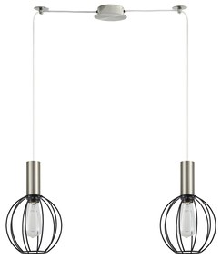 Φωτιστικό Οροφής Δίφωτο Homelighting 77-8445 Nickel
