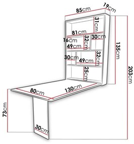 Τραπέζι Hartford 428, Άσπρο, 73x80x130cm, 39 kg, Πλαστικοποιημένη μοριοσανίδα | Epipla1.gr