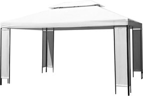 vidaXL Κιόσκι με Φωτάκια LED Λευκό 3 x 4 μ.