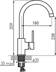 Ferro Freya BFR41B - Μπαταρία Κουζίνας Γρανίτη