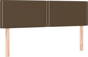 vidaXL Κεφαλάρια Σκ. Καφέ 144x5x78/88 εκ. Ύφασμα