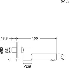 Almar 26155 Black Matt - Περιστρεφομενο Στομιο Ντουζιερας