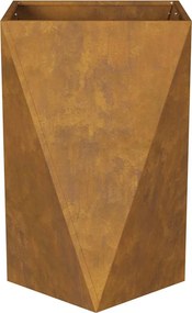 vidaXL Γλάστρα 2 pcs Σκ rusty 50 x 50 x 75 cm