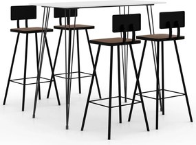 vidaXL Σετ Επίπλων Μπαρ 5 Τεμαχίων Λευκό