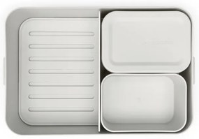 Κουτί τροφίμων Brabantia Make&Take 1006292, 2 l, Με διαχωριστικά, Στεγανό κλείσιμο, Χωρίς BPA, Ανοιχτό γκρι