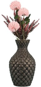 Βάζο 697ELD1220 Φ12x25cm Brown Aberto Design κεραμικο