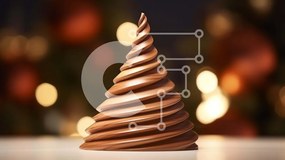 Intra Συλλεκτικό Ξύλινο Παζλ Plywood  4mm - Εορταστικός στολισμός δέντρου με σοκολάτα Σε Ξύλινο Κουτί - Διαστάσεις: 10x10 cm – 25 κομμάτια