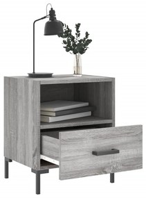 vidaXL Κομοδίνα 2 τεμ. Γκρι Sonoma 40 x 35 x 47,5 εκ. Επεξεργ. Ξύλο