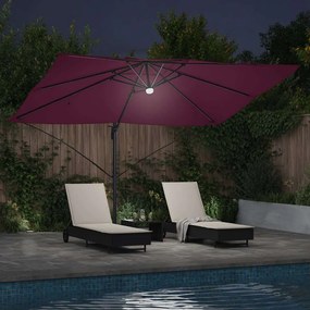 vidaXL Ομπρέλα ηλίου Βεραμάν Κόκκινο 351 x 250 x 253 εκ