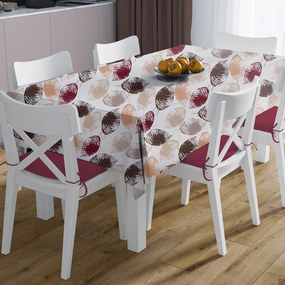 Αλέκιαστο Τραπεζομάντηλο (180x300) Dimcol Leaves 467 Brown