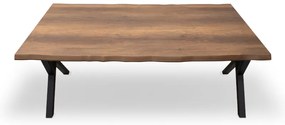 Τραπέζι Walter Megapap Mdf - μεταλλικό χρώμα καρυδί 140x80x75εκ.