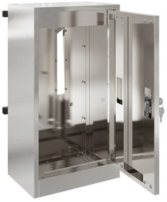 vidaXL γραμματοκιβώτιο Μαύρο 30 x 23 x 55 εκ. Ανοξείδωτο ατσάλι
