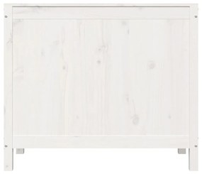 vidaXL Καλάθι Απλύτων Λευκό 88,5 x 44 x 76 εκ. από Μασίφ Ξύλο Πεύκου