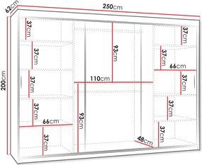 Ντουλάπα Selfie 250 συρόμενη-Cashmere