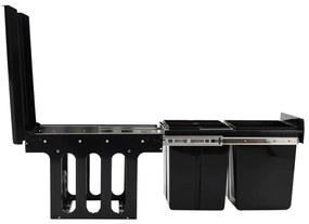 vidaXL Κάδος για Ντουλάπι Κουζίνας Συρόμενος 48 Λίτρων με Soft-Close