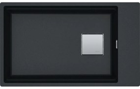 Franke Kubus 2 KNG 110-62 Matte Black Υποκαθήμενος Γρανιτένιος Νεροχύτης 80cm