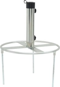 vidaXL Βάση Ομπρέλας με Ακίδες Εδάφους Ασημί για Ø38/48 χιλ. Ατσάλι