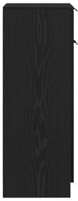vidaXL ντουλάπι μπάνιου  μαύρη δρυς 32x34x90 cm επεξεργασμένο ξύλο