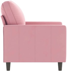 vidaXL Πολυθρόνα Ροζ 60 εκ. Βελούδινη