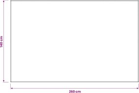 vidaXL Ύφασμα Τραπέζης Λευκό κρεμ 140 x 260 cm Πολυεστέρας Ορθογώνιος