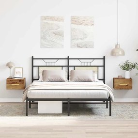 vidaXL Κομοδίνο 2 pcs Παλαιό ξύλο 35 x 35 x 20 εκ Επεξεργασμένο ξύλο